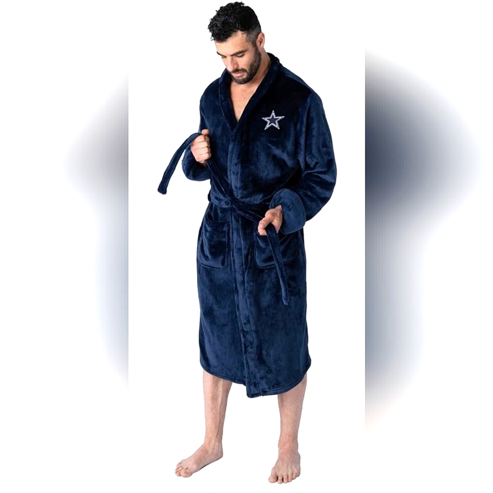 Cowboy Robe Men's Officially Licensed Dallas Cowboy Bath Robe - Gem
